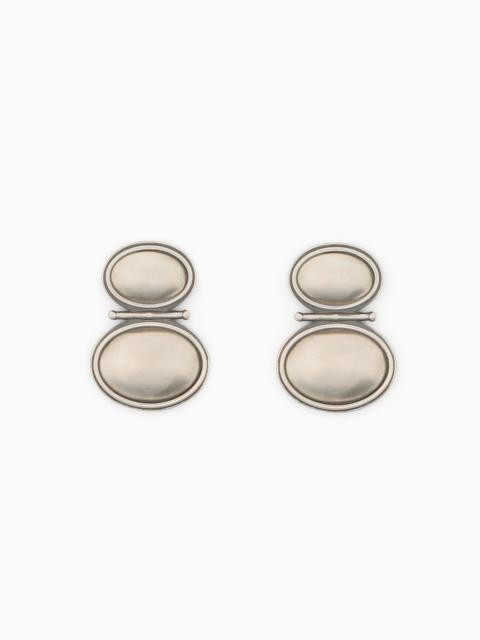 GIORGIO ARMANI EARRINGS IN TIN ALLOY AND BRASS