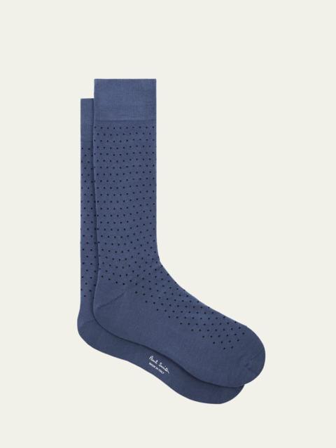 Paul Smith Men's Mini Polka Dot Crew Socks