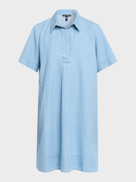EILEEN FISHER Organic Cotton Denim Shift Dress