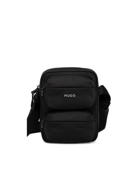 HUGO zip pocket messenger bag