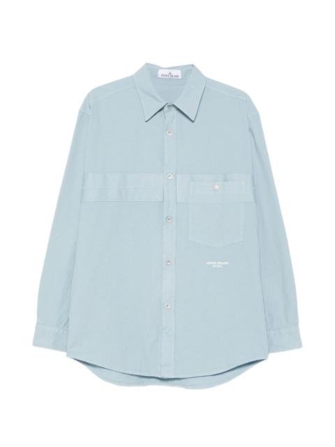 Stone Island logo-embroidered shirt