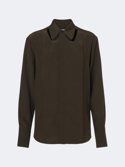 Victoria Beckham Cutout silk crêpe de chine blouse