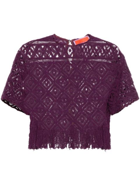 La DoubleJ Lacey La Scala fringed top