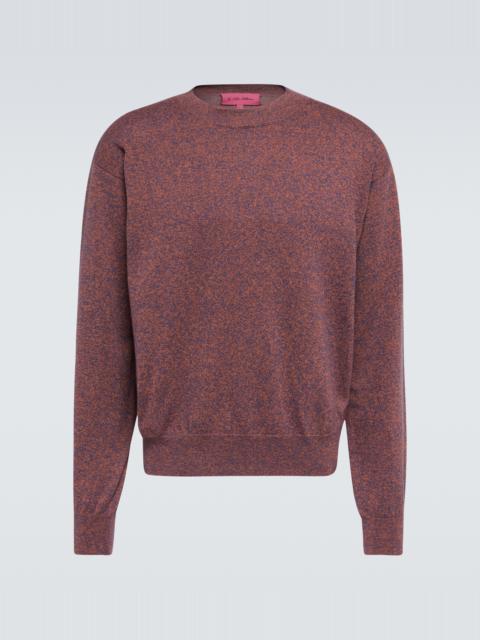 Mélange cotton and cashmere sweater