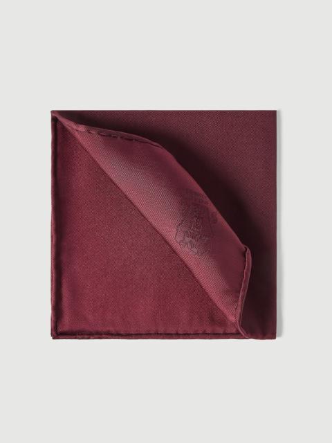 Brunello Cucinelli Silk pocket square with printed logo