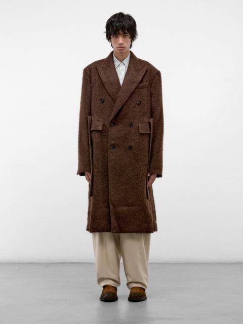 SETCHU Brown Mohair Double-Breasted Coat