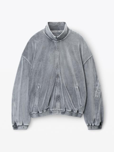 Alexander Wang logo-embossed track jacket