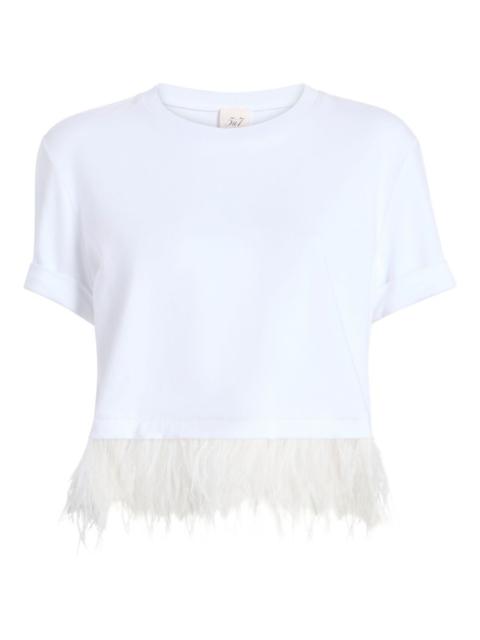 Cinq à Sept short-sleeve feather tee