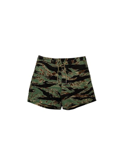 The Real McCoys MP26004 Tiger Camouflage Swim Shorts / John Wayne Green