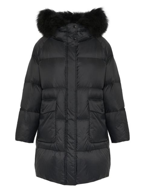Yves Salomon lambshearling-hooded down jacket