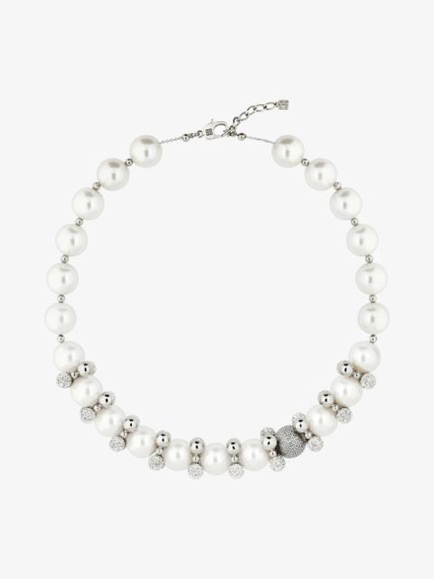 Givenchy 4G PEARL NECKLACE WITH CRYSTALS