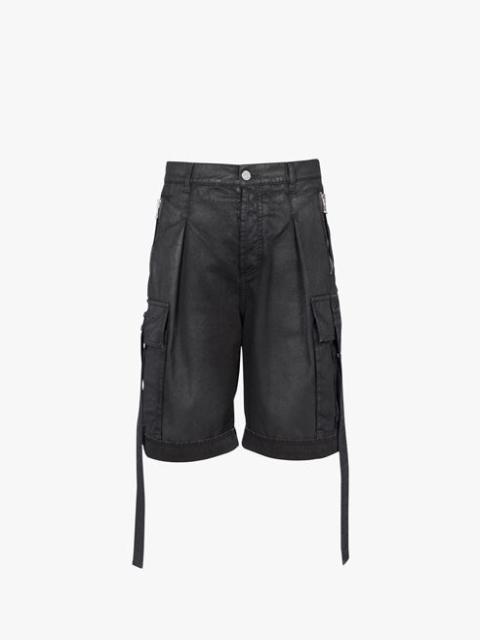 Balmain Black denim shorts
