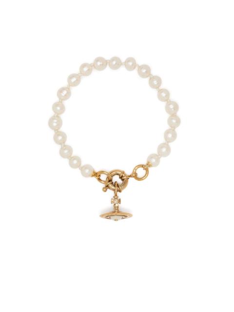 Vivienne Westwood Orb pendant pearl bracelet