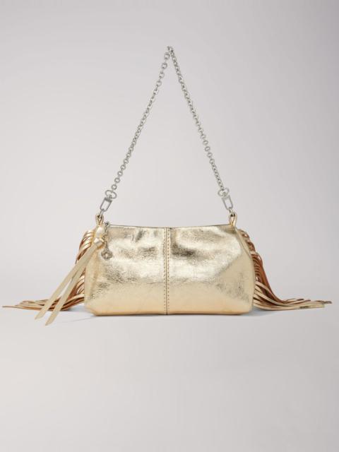 maje Metallic leather Miss M clutch bag