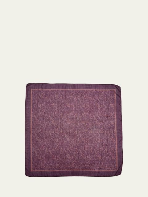 massimo alba Men's Cashmere-Silk Paisley Handkerchief
