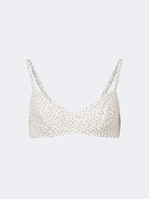 SIR. Polka-dot silk organza bra top