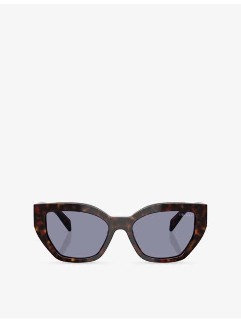Prada PR A09S Butterfly-Frame Tortoiseshell Acetate Sunglasses