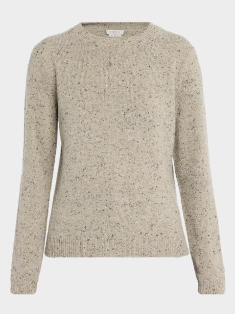 Lafayette 148 New York Donegal-Knit Crewneck Cashmere Sweater