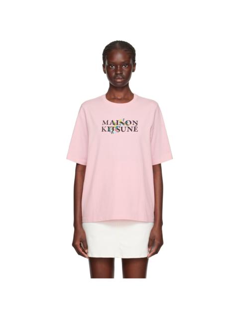 Maison Kitsuné Pink Flowers T-Shirt