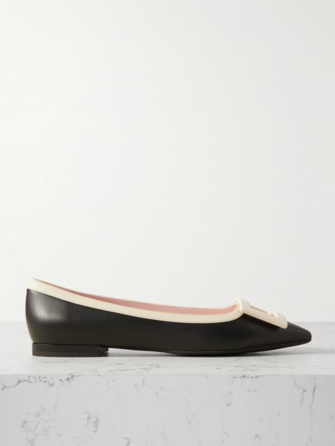 Roger Vivier Gommettine Buckled Patent-leather Ballet Flats