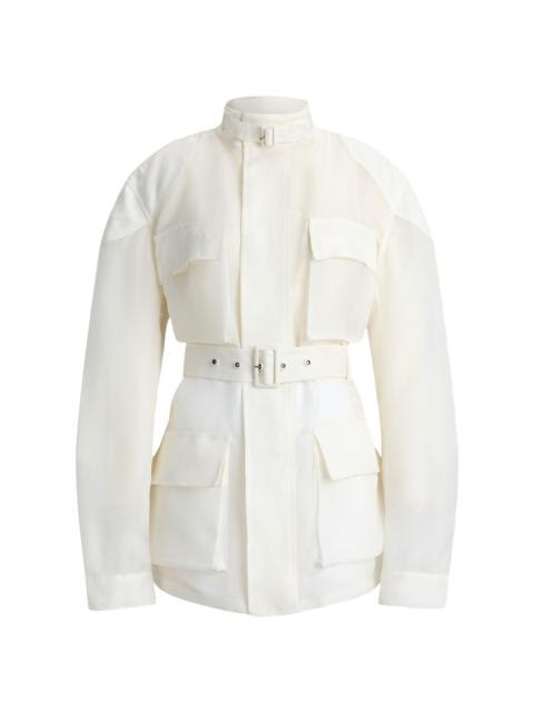 Ralph Lauren Women's Zaria Silk Gazar Field Jacket - Cream