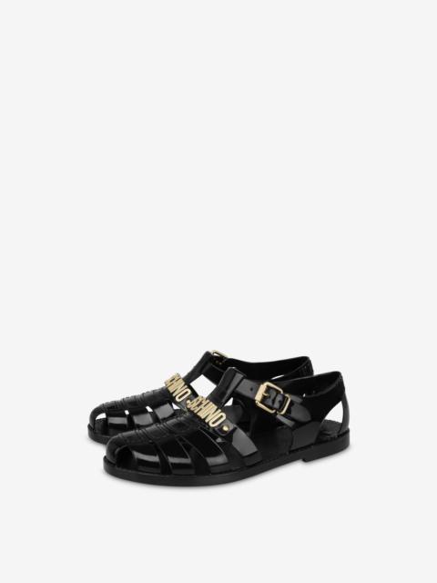 Moschino JELLY LETTERING LOGO SANDALS