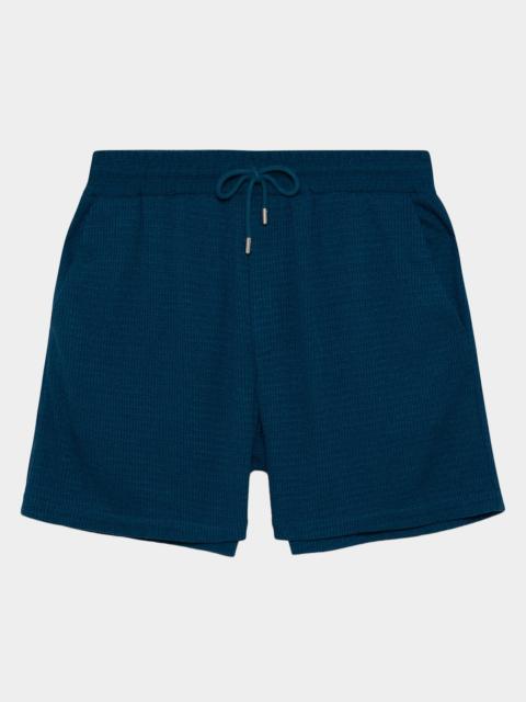 SIMKHAI Men & apos;s Conroy Waffle-Weave Drawstring Shorts