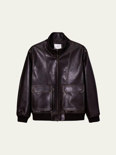Dunst Unisex Leather Blouson Aviator Jacket
