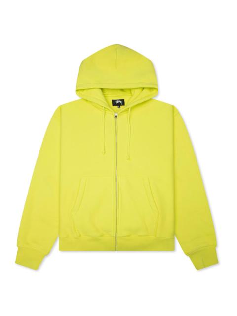 Stüssy CURSIVE APPLIQUE ZIP HOOD - LIME