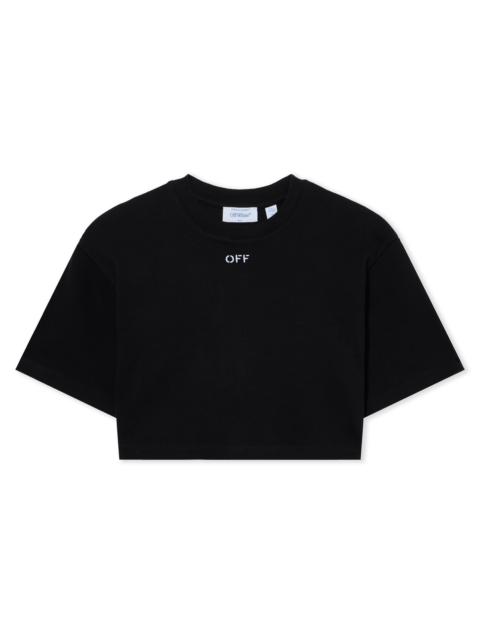 Off-White Off Stamp Rib Cropped Tee