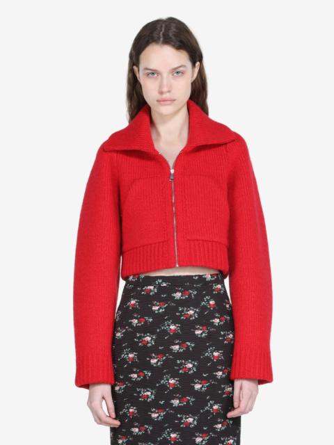 N°21 CROPPED ZIP CARDIGAN