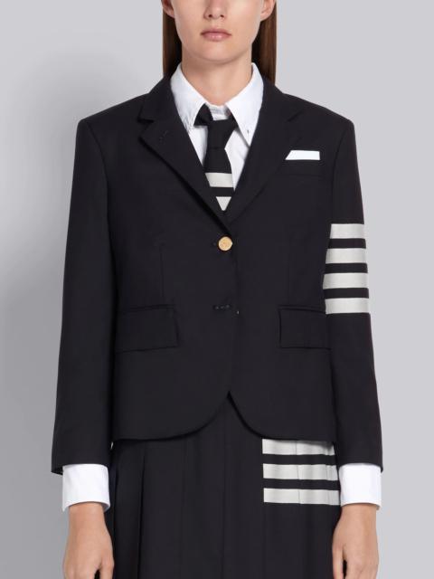 Thom Browne Navy Plain Weave Suiting Engineered 4-Bar High Armhole Jacket