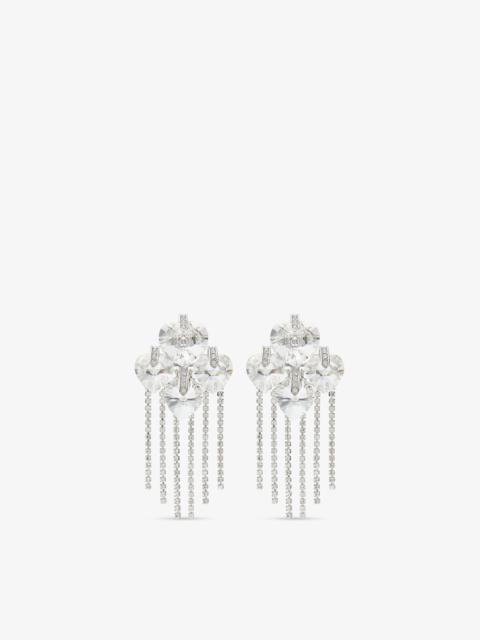 JIMMY CHOO Heart Drop Earring
Silver-Finish Heart Drop Earrings with Crystals