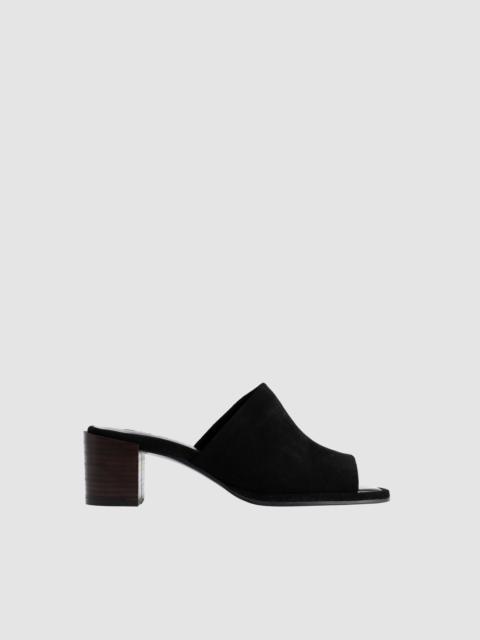 BY FAR Francisco Black Suede Leather Mule