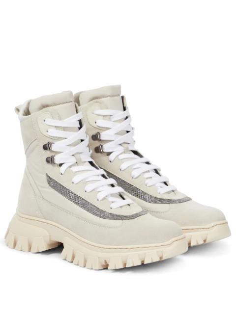 Brunello Cucinelli Monili-trim panelled 부츠
