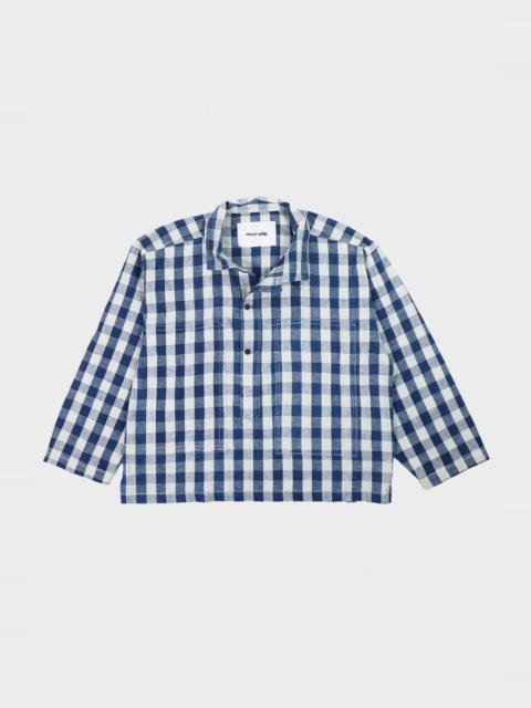 Story mfg. Work Shirt - Indigo Gingham Wonky-Wear