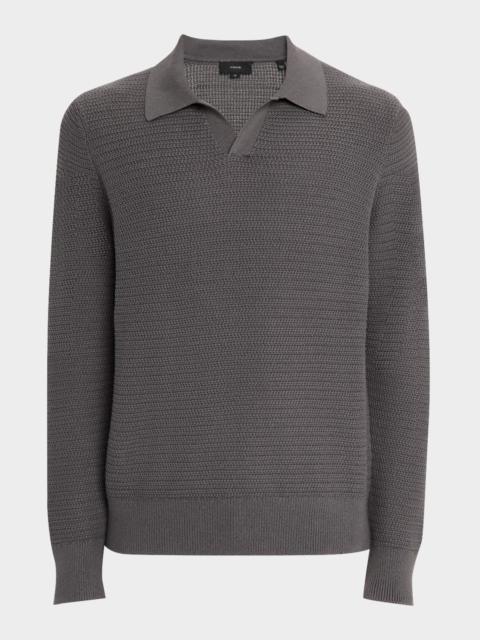 Vince Men's Craftsman Rib Sweater with Johnny Collar
