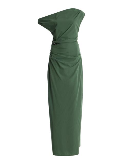 SIR. Exclusive Sol Ruched Maxi Dress green