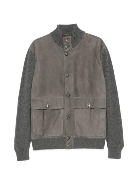 Brunello Cucinelli Brunello Cucinelli Suede-panel Ribbed Jacket