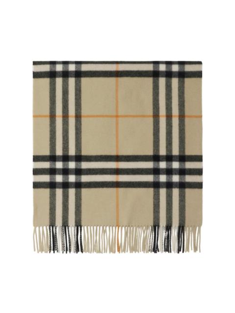 Burberry wide check cashmere scarf