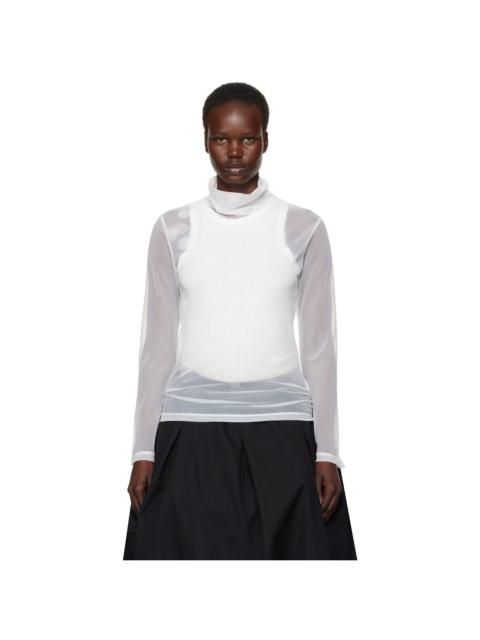 Y's White Long Sleeve Turtleneck