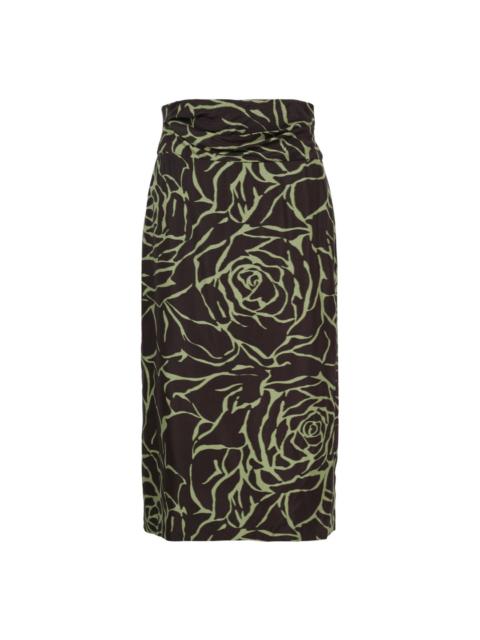 Dries Van Noten Fitted Straight Skirt