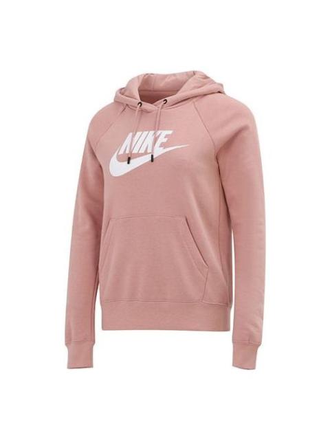 (WMNS) Nike Sportswear Knitting Printing Logo Hoodie 'Pink' BV4127-609