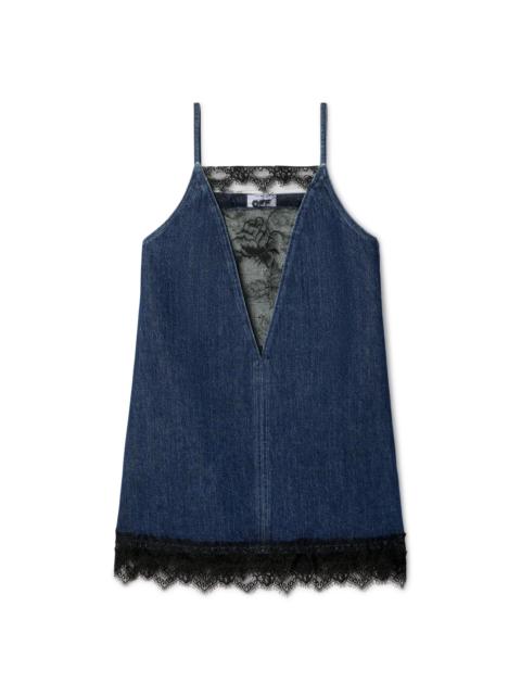 Off-White Lace 20s Slip Denim Dress