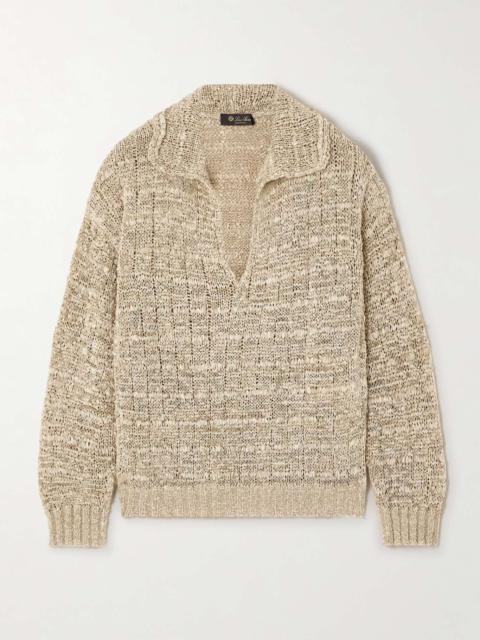 Open-knit silk sweater