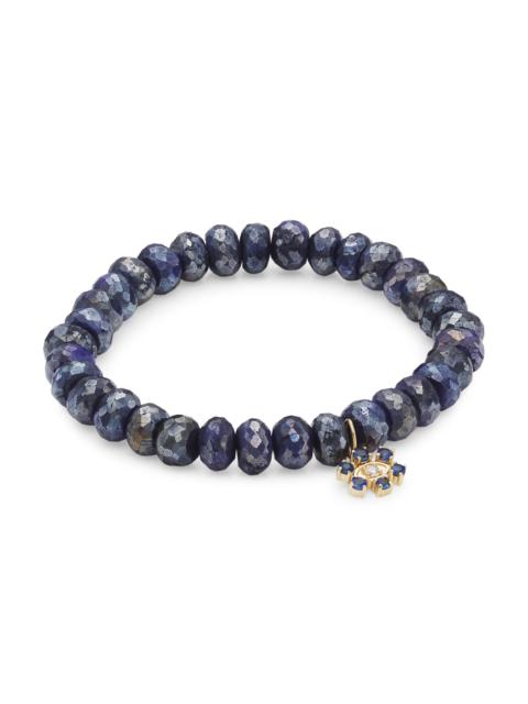 SYDNEY EVAN Women's 14K Yellow Gold & Multi-Stone Evil Eye Charm Bracelet - Blue Black
