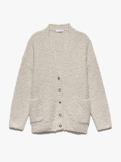 FRAME Boucle Cardi in Oatmeal Heather