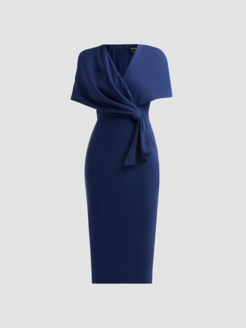 BADGLEY MISCHKA Women's Drape Knotted Cocktail Dress - Admiral