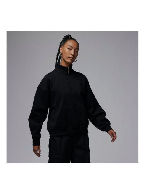 Jordan (WMNS) Air Jordan Flight Fleece Top 'Black' FD7222-010