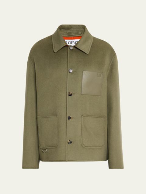 Loewe Men's Wool-Cashmere Shirt Jacket
